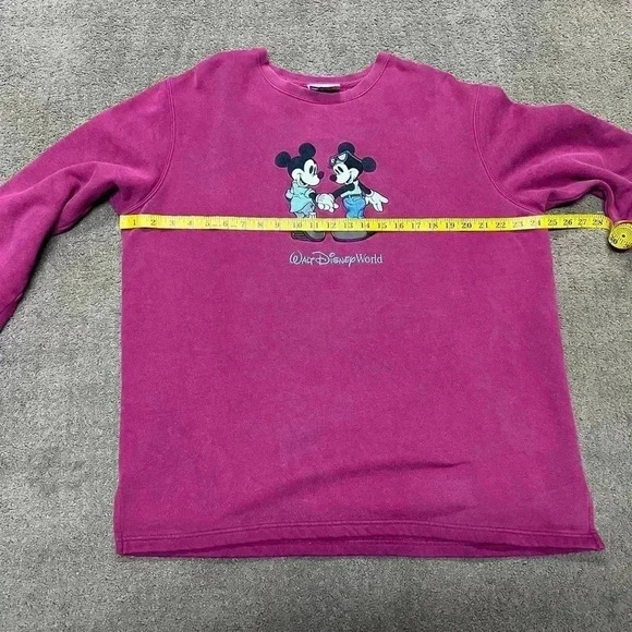 Mickey and Minnie Walt Disney sweatshirt long sleeve size Large vintage - Picture 3 of 5